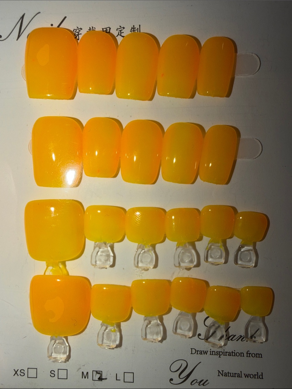 Yellow Press-On Nail Set